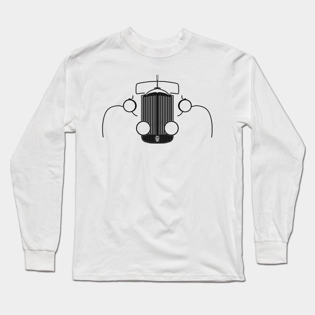 Packard Super Eight 1930s-1940s American classic car black outline graphic Long Sleeve T-Shirt by soitwouldseem